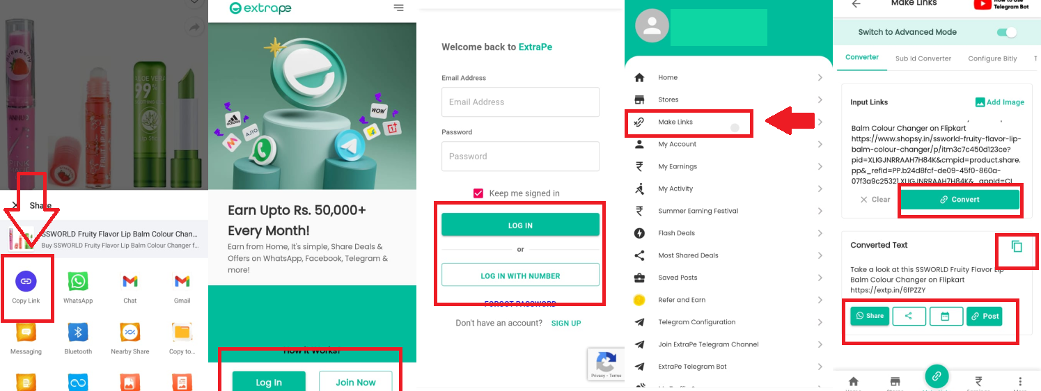 Shopsy Affiliate Earning on ExtraPe