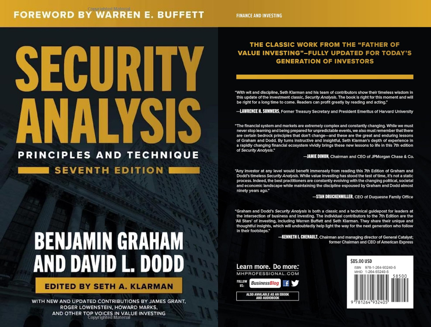 Security Analysis-stock market books for beginners