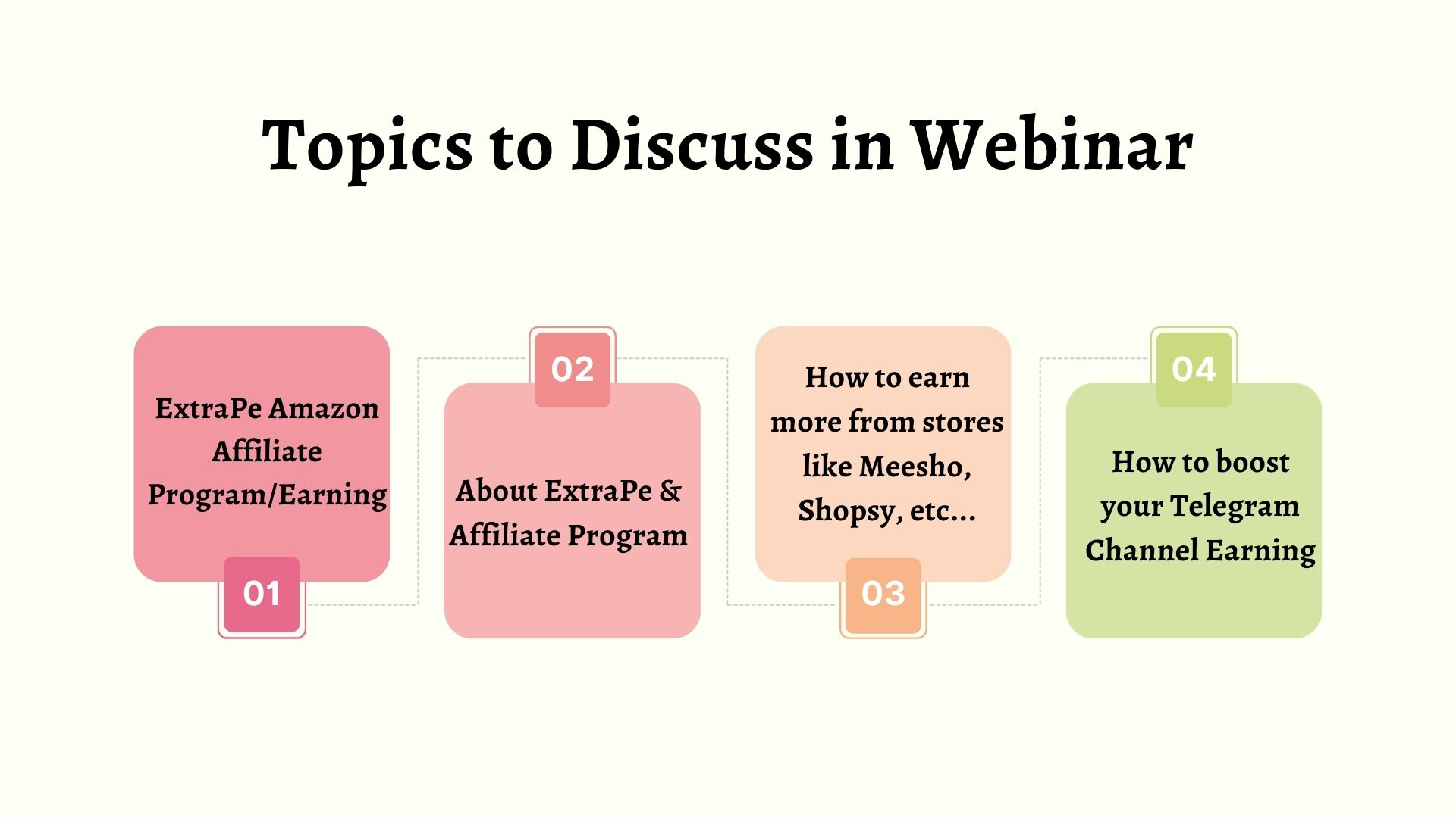 topics to cover in extrape webinar